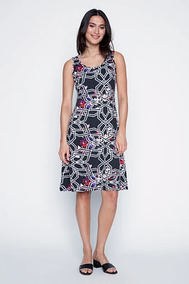 La robe d'été à imprimé floral abstrait