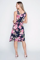 La robe d'été à imprimé floral abstrait