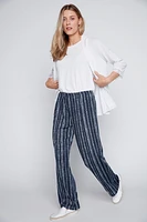 Stripe wide leg pant