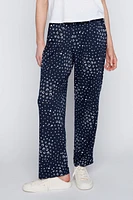 Geometric print wide leg pant