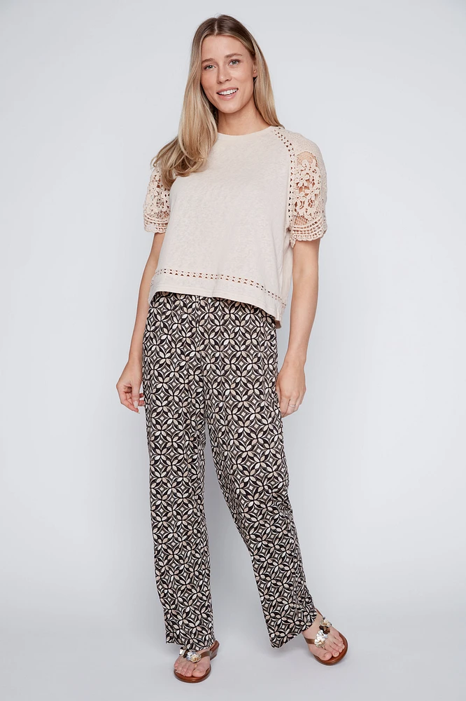 Mandala floral wide leg pant