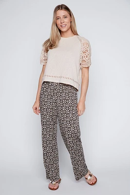 Mandala floral wide leg pant