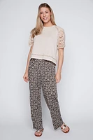 Mandala floral wide leg pant