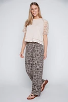 Mandala floral wide leg pant