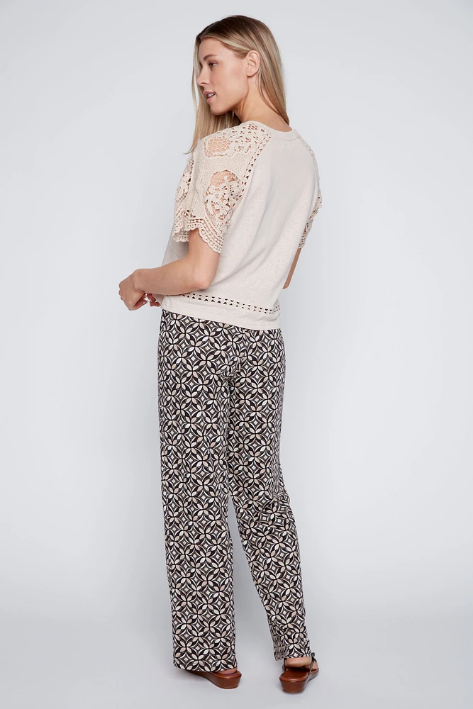 Mandala floral wide leg pant
