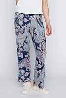 Le pantalon jambe large à imprimé cachemire