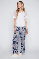 Le pantalon jambe large à imprimé cachemire