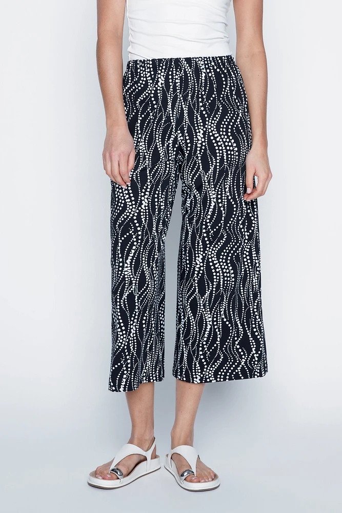 Le pantalon gaucho imprimé à pois multiples