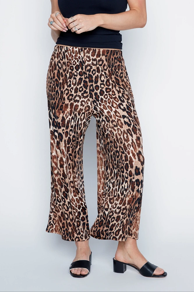Le pantalon gaucho à imprimé léopard