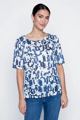 Le t-shirt dévoré avec fronces