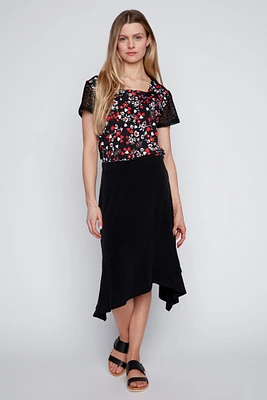 Solid asymmetric skirt