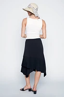 Solid asymmetric skirt