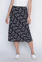 Floral puff print skirt
