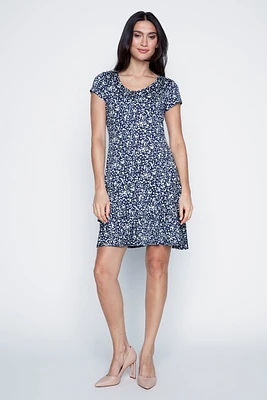 La robe à volants au motif pois