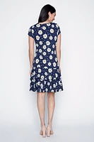La robe à volants motif pois et marguerites