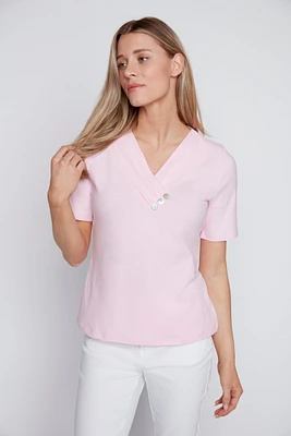 Solid cotton t-shirt