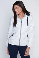 Lotte zip front quilt jacket