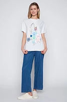 Floral portrait t-shirt