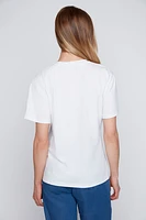 Floral portrait t-shirt