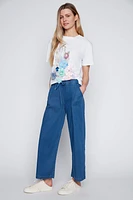 Wide leg tencel jean
