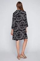Coastal print shirt dress