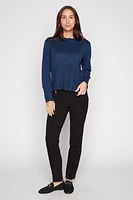 Scalloped hem sweater