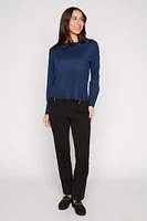 Scalloped hem sweater