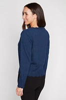 Scalloped hem sweater