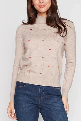 Crystal hearts sweater