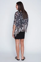 Animal print silk caftan