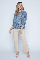 Le t-shirt imprimé col bateau