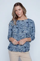 Le t-shirt imprimé col bateau