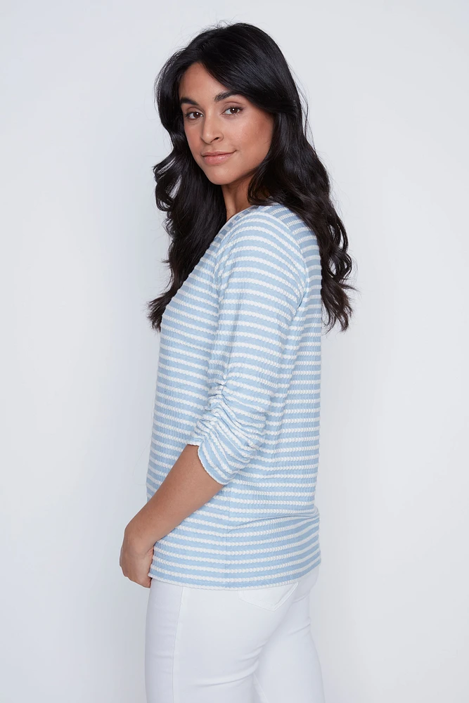 Textured stripe t-shirt