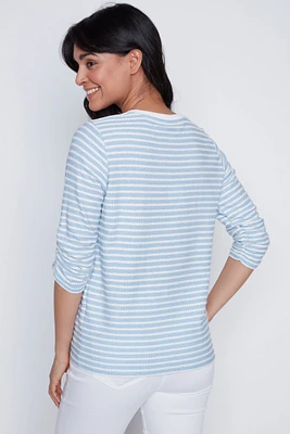 Textured stripe t-shirt