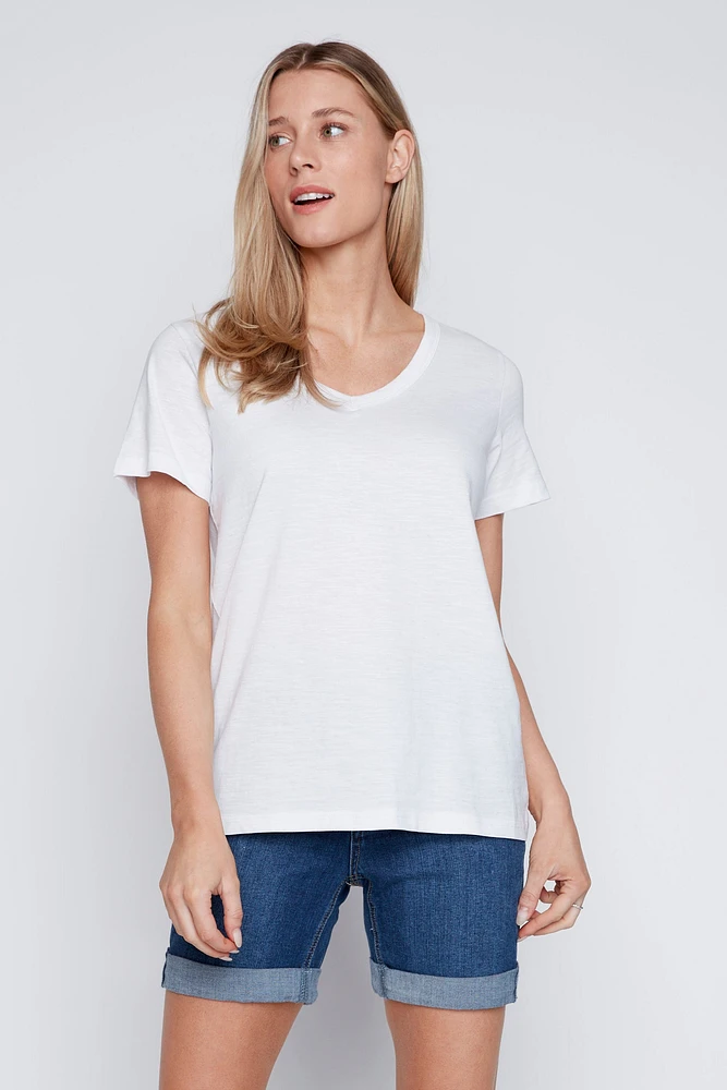 Solid cotton t-shirt