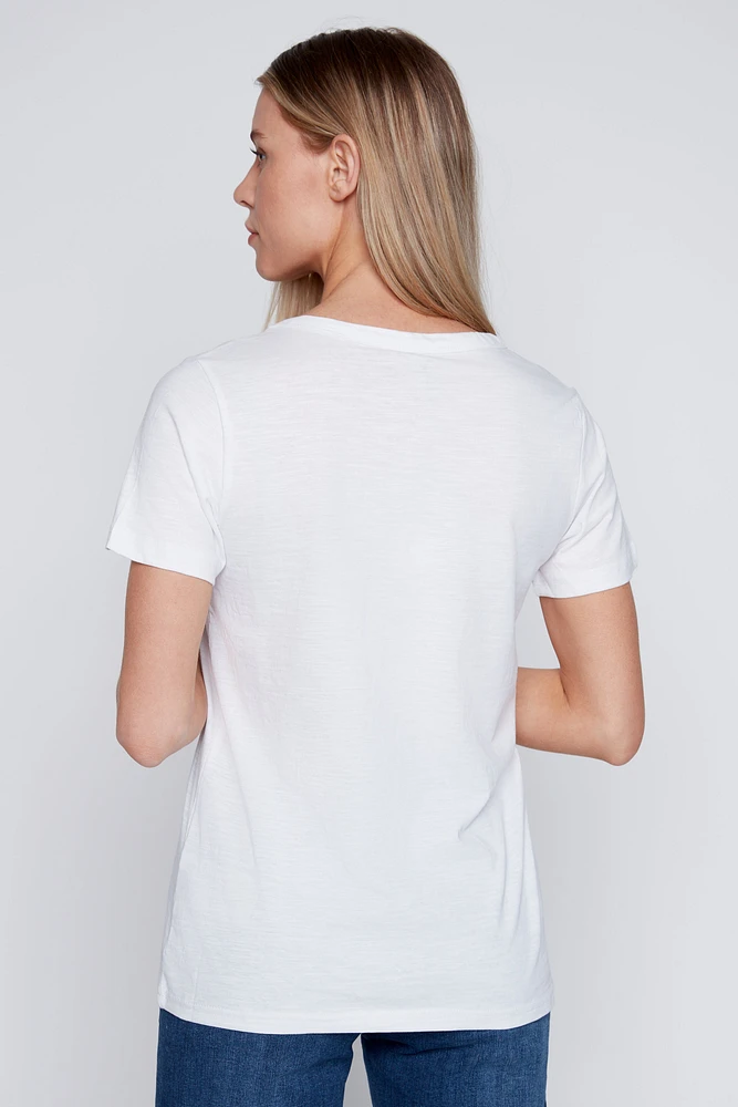 Solid cotton t-shirt