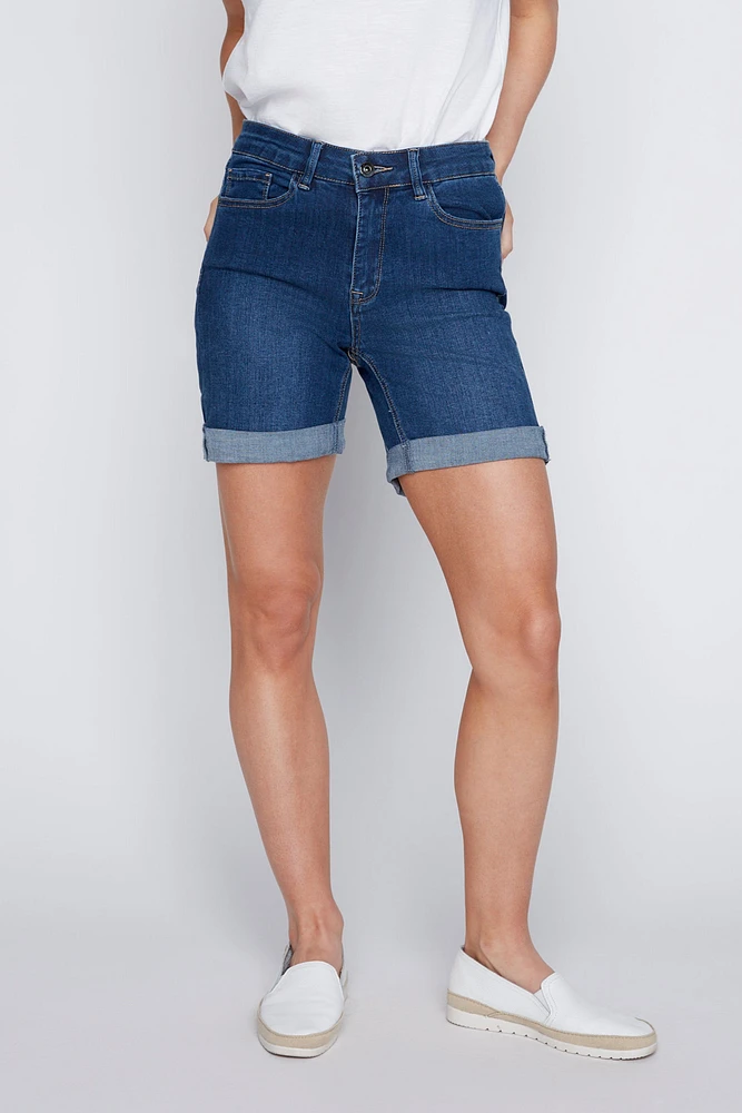 Turn cuff jean bermuda