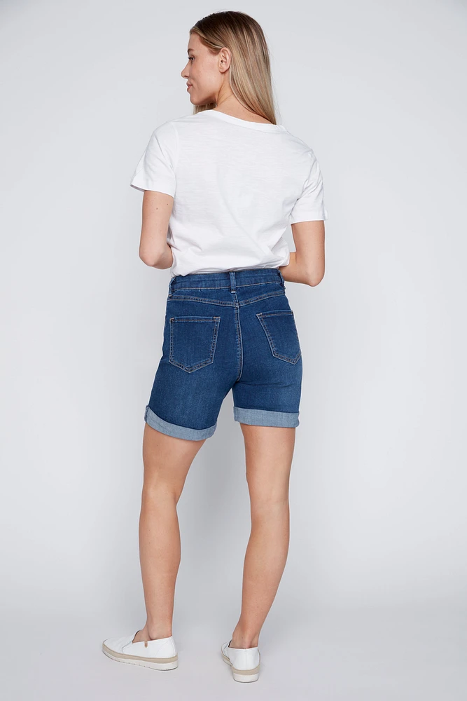 Turn cuff jean bermuda