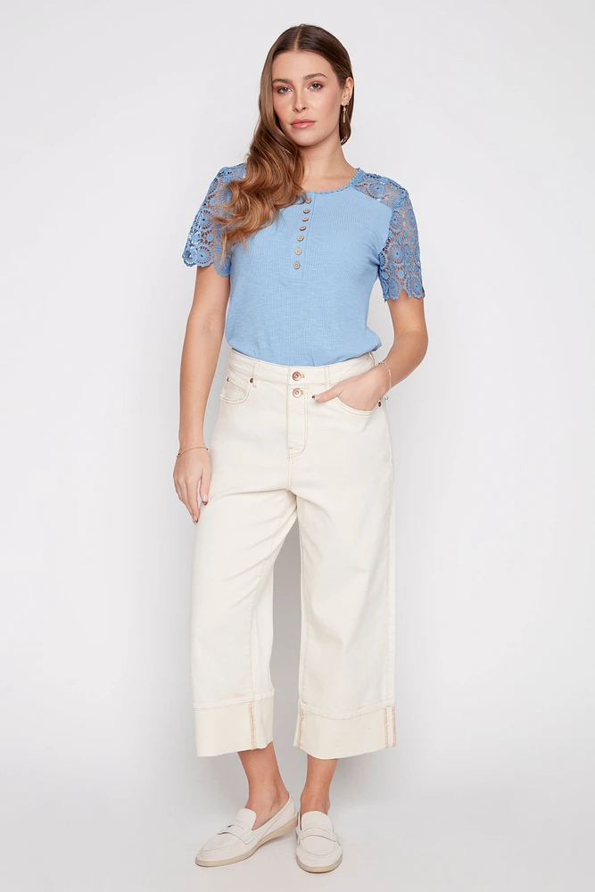 Brooke wide leg jean