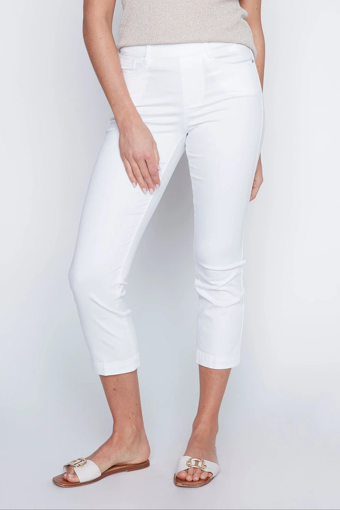 Audrey straight leg white jean