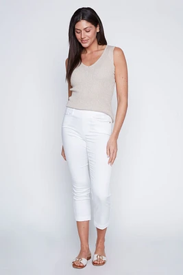 Audrey straight leg white jean
