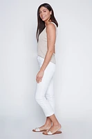 Audrey straight leg white jean