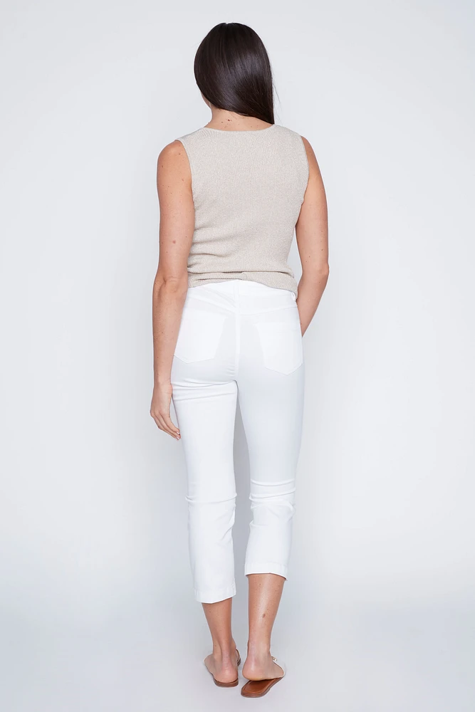 Audrey straight leg white jean