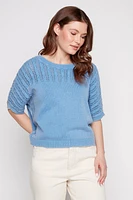 Le pull à mailles fantaisie