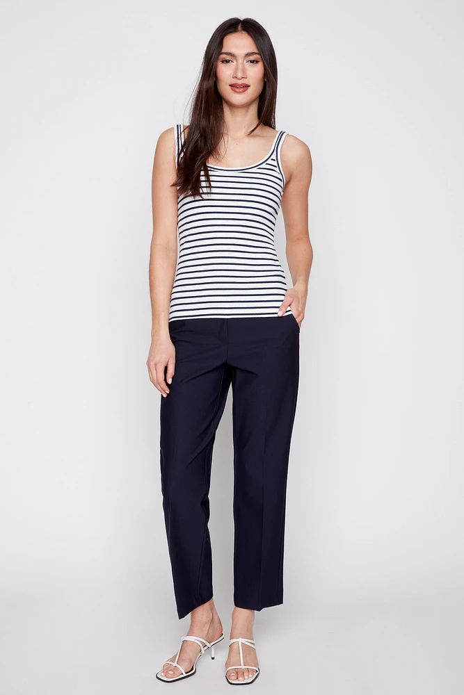 Rib stripe cami