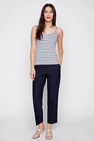 Rib stripe cami