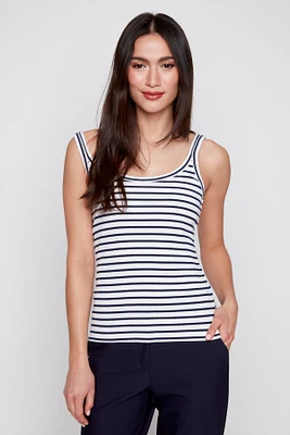 Rib stripe cami
