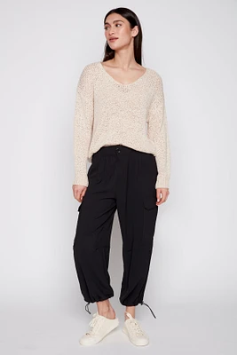 Wide leg cargo pant