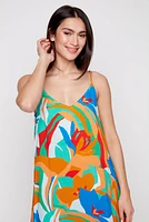 Printed dress with pockets