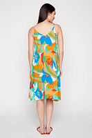 Printed dress with pockets